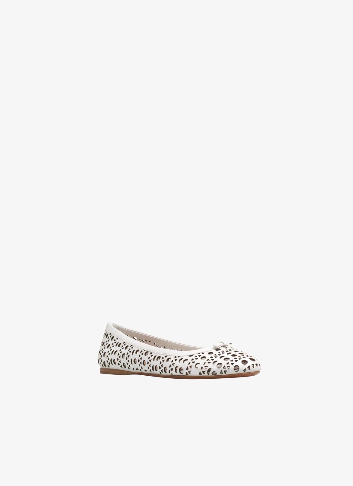 Leather Ballet Flat  ALAÏA WHITE LEATHER BALLET FLAT
